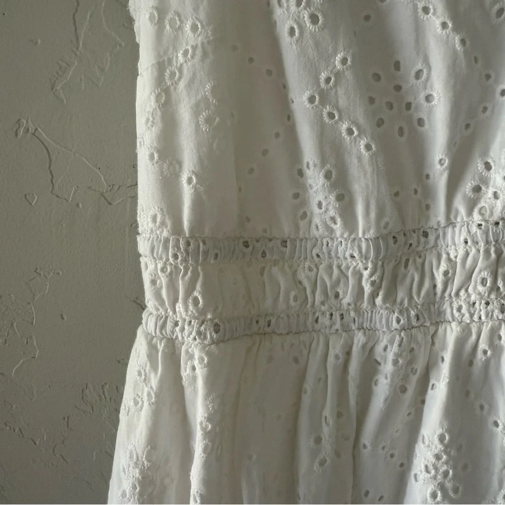 Isabel Maternity 100% Cotton Eyelet Dress - Picture 4 of 13